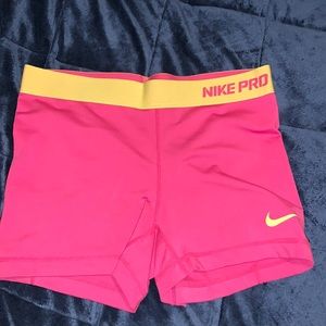 Pink Nike Pro Spandex